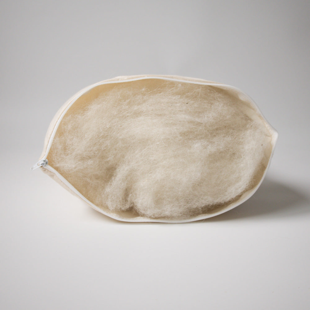Alpakavlies-Kopfkissen mit glattem Bezug BIO