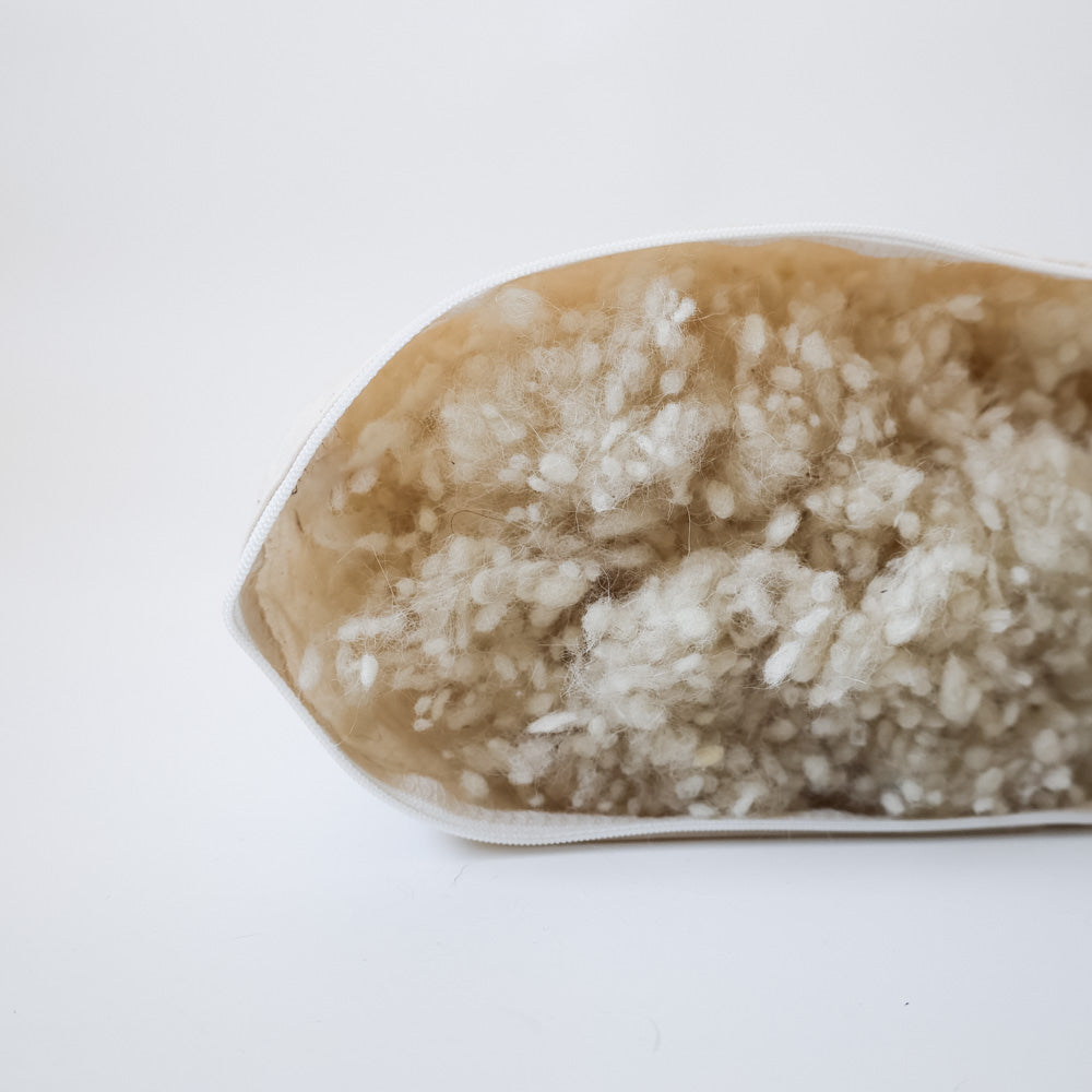 Alpakakugel-Kopfkissen mit Steppezug BIO