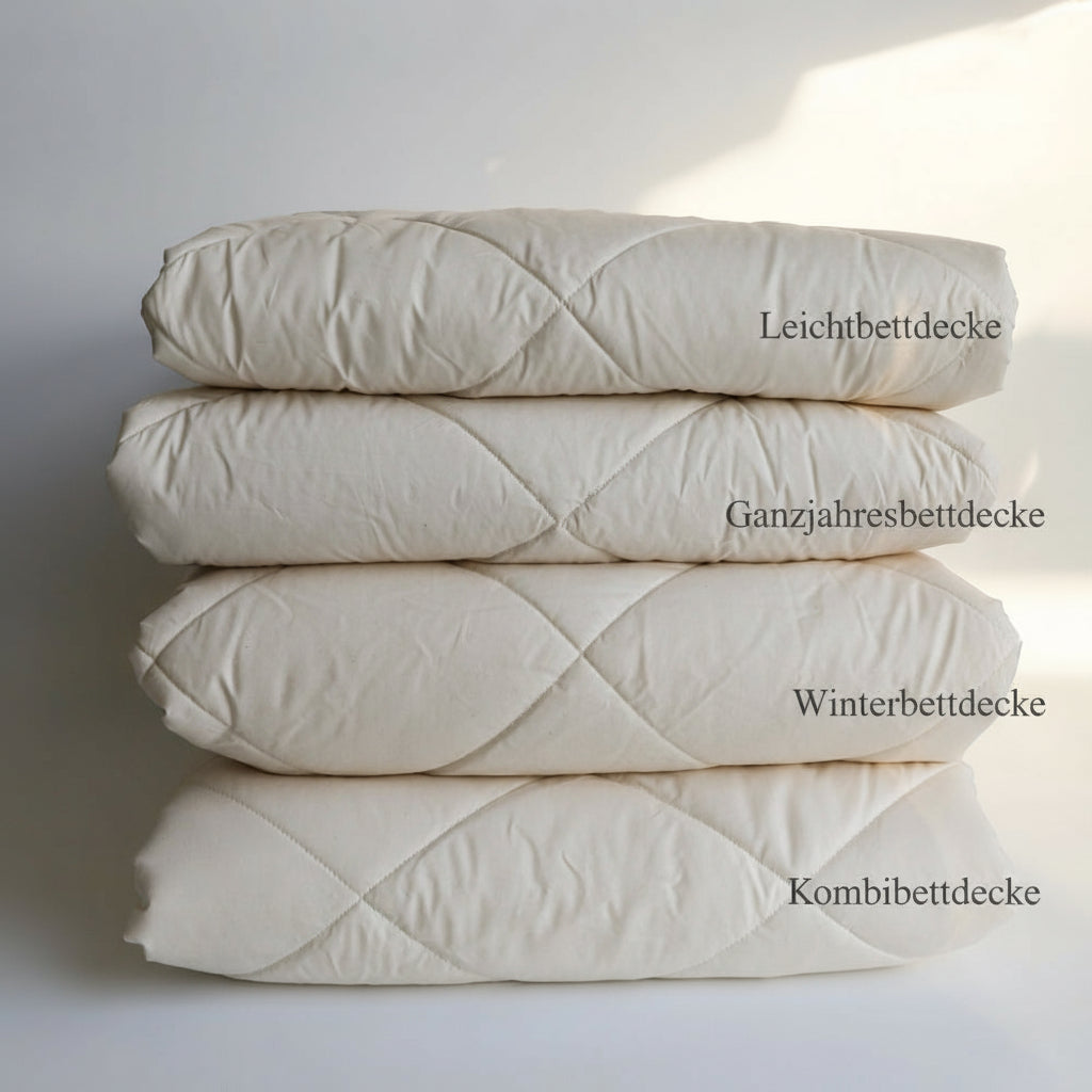 Alpaka-Kombi-Bettdecke mit kbA Batistbezug Bio