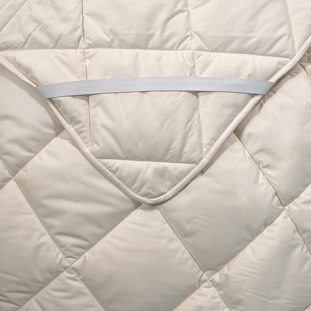 Baumwolle-Auflage, kbA Perkalbezug mit Eckgummi GOTS