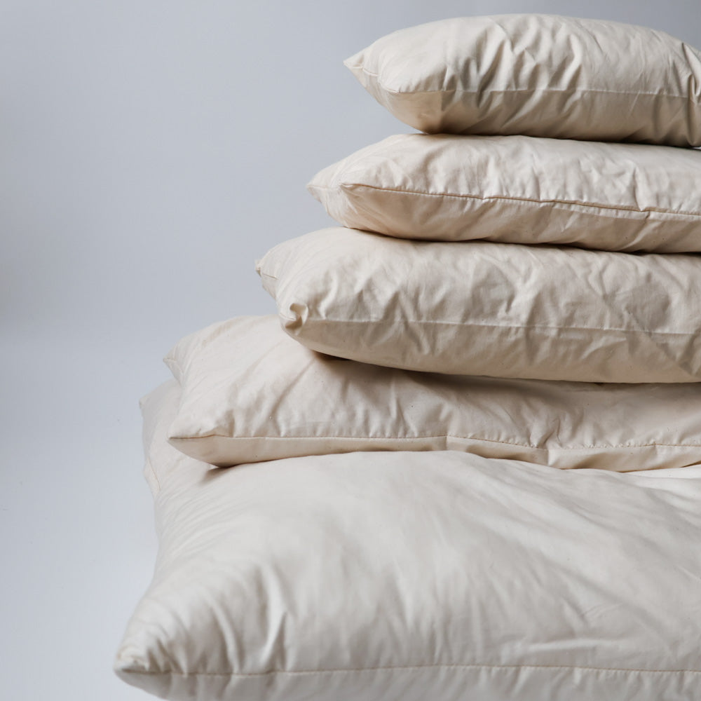 Kapokflaum-Kopfkissen mit glattem Bezug BIO