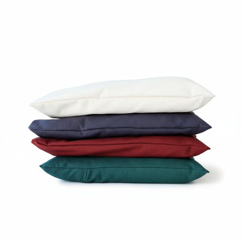 Cotton meditation mat, certified organic half panama cover GOTS