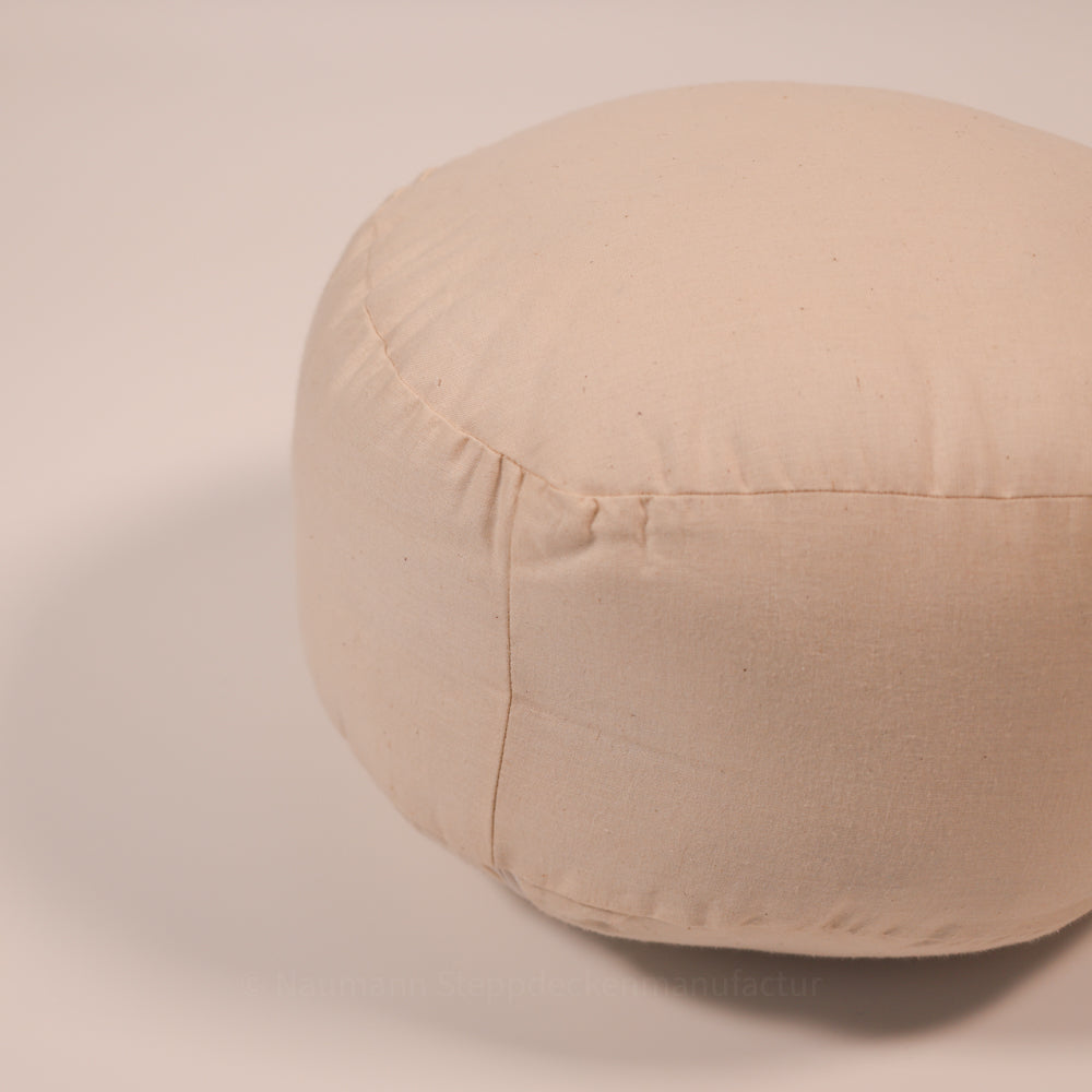 Dinkelspelzen Meditationskissen Mond, kbA Halbpanamabezug GOTS