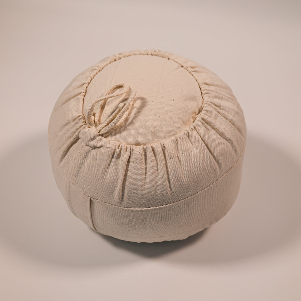 Dinkelspelzen Meditationskissen Mond, kbA Halbpanamabezug GOTS