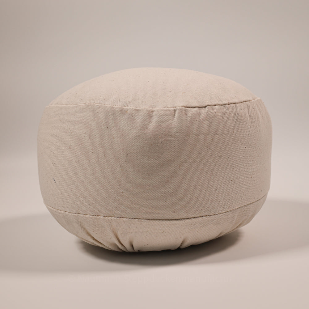 Kapok Meditationskissen rund, kbA Halbpanamabezug BIO