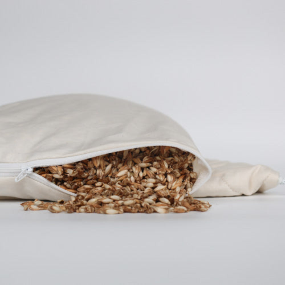 Dinkelspelzen-Kopfkissen mit gestepptem Bezug BIO GOTS