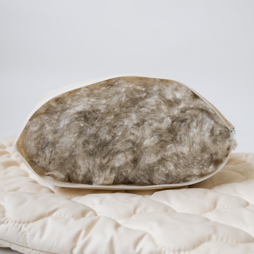 Hanfvlies-Kopfkissen mit Steppbezug BIO GOTS