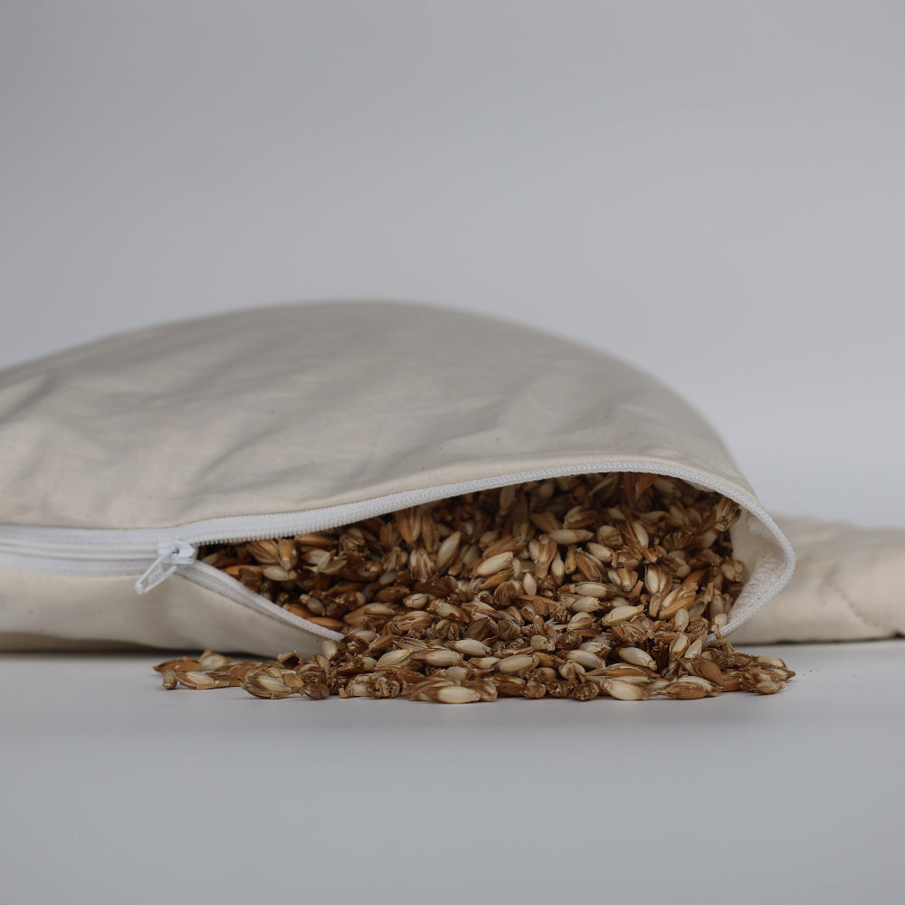 Dinkelspelzen-Nackenkissen mit Steppbezug BIO GOTS