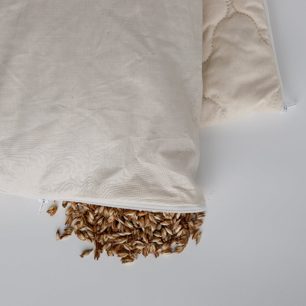 Dinkelspelzen-Nackenkissen mit Steppbezug BIO GOTS