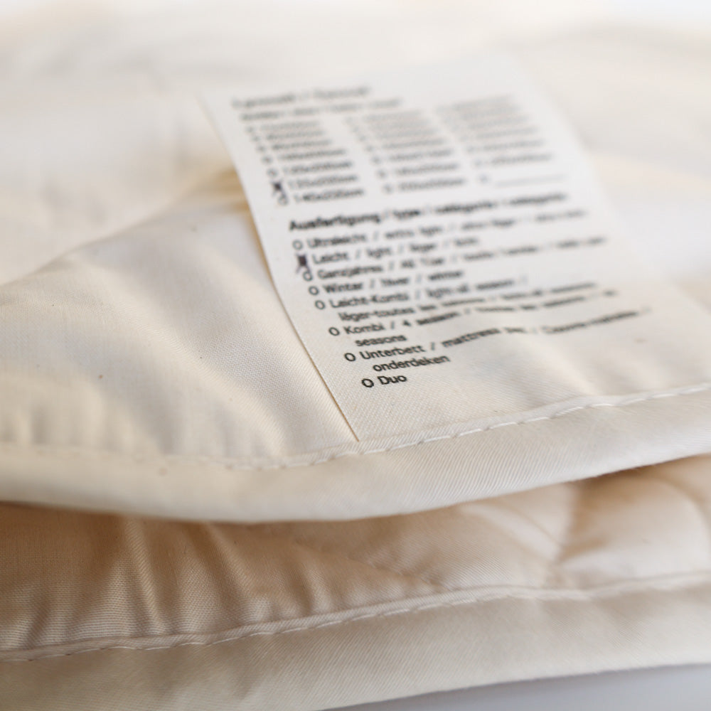 Alpaka-Kombi-Bettdecke mit kbA Batistbezug Bio