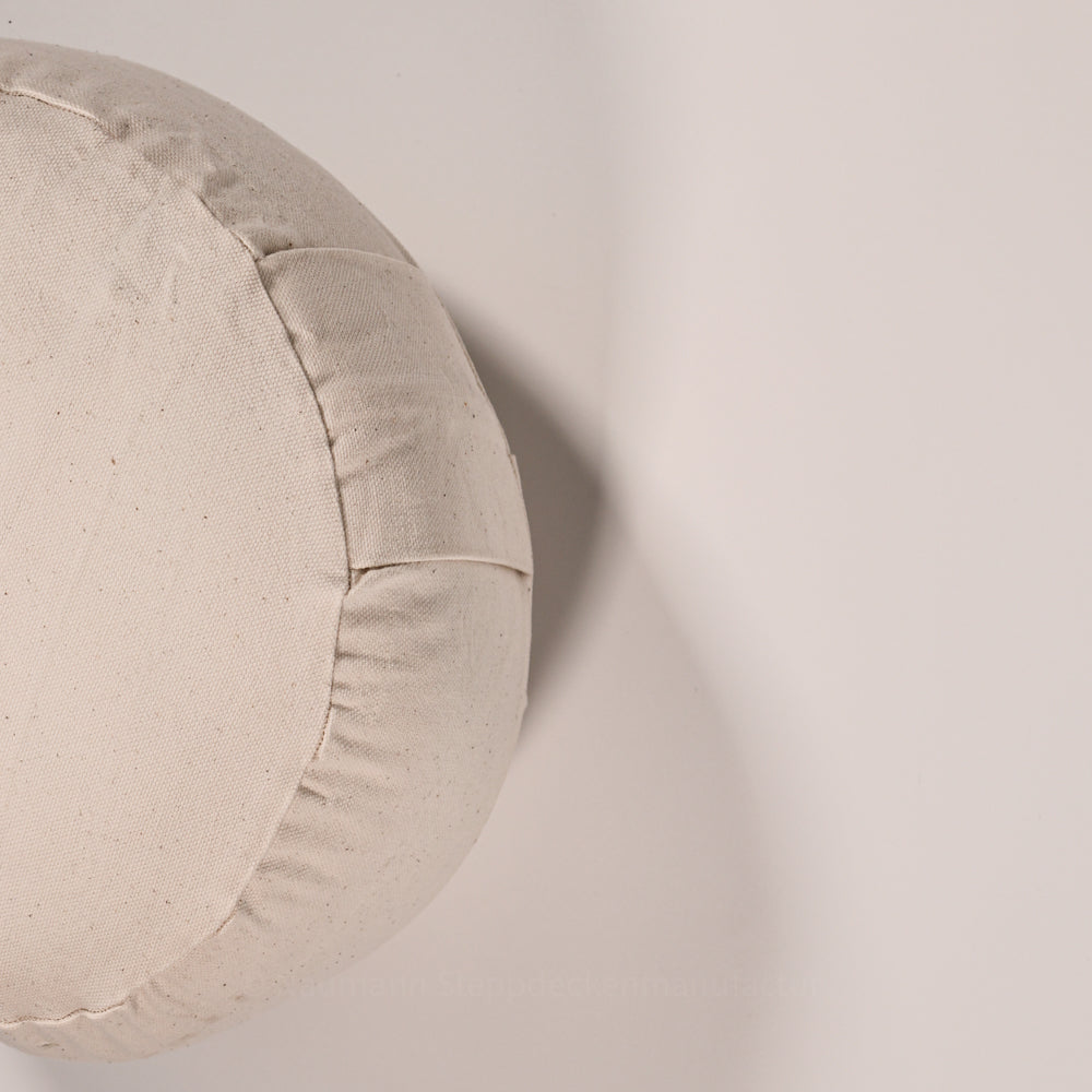 Dinkelspelzen Meditationskissen Mond, kbA Halbpanamabezug GOTS